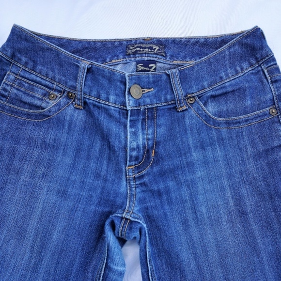 Seven 7 Jeans Medium Wash Straight Leg sz 27 - Picture 4 of 8